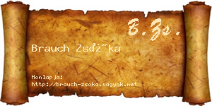 Brauch Zsóka névjegykártya